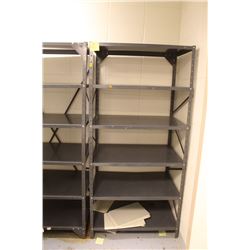 2 SIX TIER METAL SHELVING UNITS