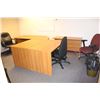Image 1 : " L" SHAPED DESK W/ CHAIRS, 2 PIECE DESK W/ CHAIR