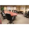Image 1 : BOARDROOM TABLE W/ 11 OFFICE CHAIRS,