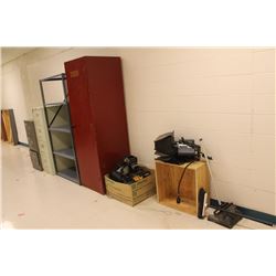 SINGLE DOOR WOOD CABINET, 5 TIER METAL