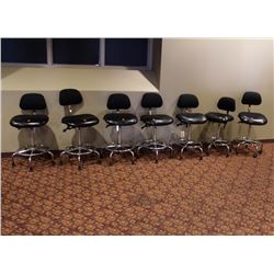 7 ADJUSTABLE CASHIER CHAIR WITH CHROME BASE