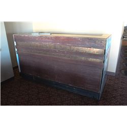 WOOD PORTABLE BEVERAGE ON CASTORS