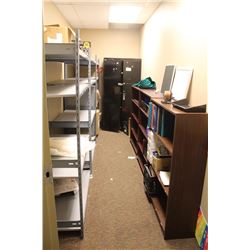 1BLACK 2 DOOR STORAGE CABINET, 3 SECTION OF