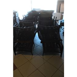 16 METAL WICKER PATIO SIDE CHAIRS