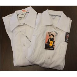 2 NEW MEDIUM K-DAYS CINCH SHIRTS - WHITE
