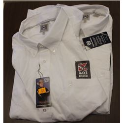 2 NEW X-LARGE K-DAYS CINCH SHIRTS - WHITE