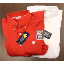 2 NEW LARGE K-DAYS CINCH SHIRTS ( 1 RED & 1 WHITE)
