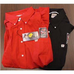 2 NEW LARGE K-DAYS CINCH SHIRTS ( 1 RED & 1 BLACK)