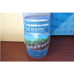 14 HAND VINEYARDS DECORATIVE HALF WINE BARREL