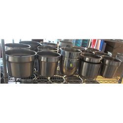 SHELF OF ASSORTED STAINLESS STEEL INSERTS