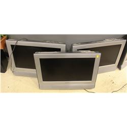 3 SHARP 26" TV'S, NO REMOTES, TV'S ONLY