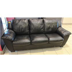 BLACK LEATHER SOFA