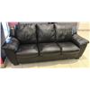 Image 1 : BLACK LEATHER SOFA