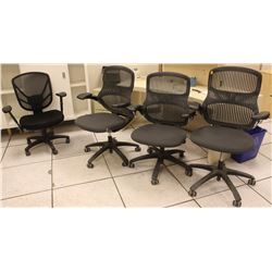 4 MESH BACK OFFICE CHAIRS