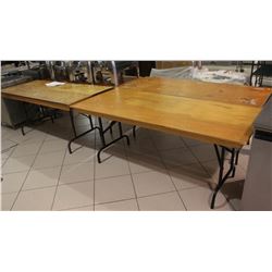 LOT 4 WOOD TOP FOLDING TABLES
