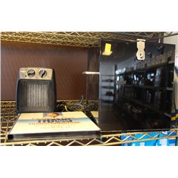 ONE BLACK SUGGESTION BOX, SMALL HEATER &