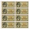 Image 1 : Bank of Greece, 1943 Inflation Issue Uncut sheet of 8 notes.
