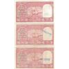 Image 2 : Reserve Bank of India. ND (ca. 1950's). Trio of Issued Haj Pilgrim Notes.