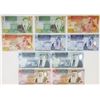 Image 1 : Central Bank of Jordan. 2011-2013. Pair of Complete Issued Sets with Sequential 2-digit Serial Numbe
