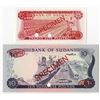 Image 2 : Bank of Sudan. 1971-1972. Pair of Specimen Notes.