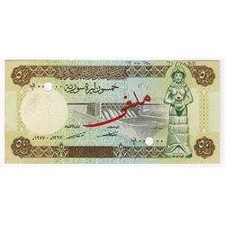 Central Bank of Syria. 1977 (1976). Specimen Note.