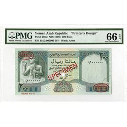 Central Bank of Yemen. ND (1996). Printer's Design.