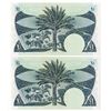 Image 2 : South Arabian Currency Authority. ND (1965). Sequential Pair of Issued Banknotes.