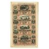 Image 1 : Iron Bank, 1850-60's Uncut Full Color Remainder Sheet of 4 Notes.