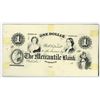 Image 2 : Mercantile Bank. ND (ca. 1860's). Obsolete $1 Printing Plate + Matching Proof.