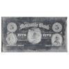 Image 1 : Mercantile Bank. ND (ca. 1860's). Obsolete $5 Printing Plate + Matching Proof.