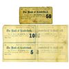 Image 1 : Bank of Kinderhook, 1862 Issued Single 50cts Note and Uncut Block of 4 Obsolete Scrip Notes.