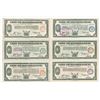 Image 1 : MI. City of Hamtramck, 1933-1934 Depression Scrip Sextet, All with Lot Serial Number 128.