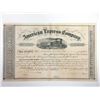 Image 1 : American Express Co., 1859 issued Stock Certificate Signed by William Fargo and John Butterfield.