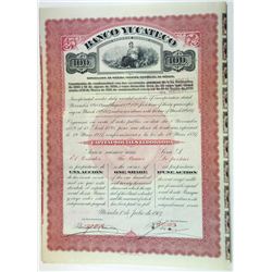 Banco Yucateco, 1907 Specimen Bond.