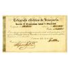 Image 1 : Telegrafo Electrico De Venezuela, 4 Shares of Stock, Issued in 1866.