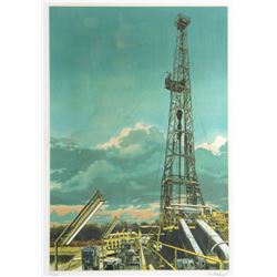 Tom Blackwell, Oil Well, Serigraph