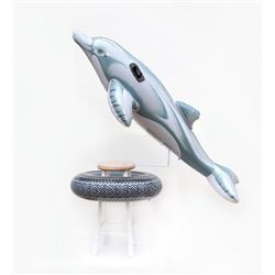 Jeff Koons, Radial Champs, Inflatable Dolphin with Stool Sculpture Multiple from GOAT