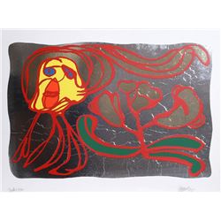 Karel Appel, Floating Silver Passion, Silkscreen on Foil