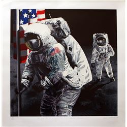 Sandra Lawrence, One Small Step for a Man, NASA Silkscreen