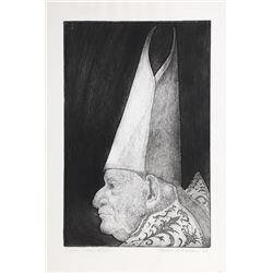 Marian Warren, Pope John XXII, Aquatint Etching