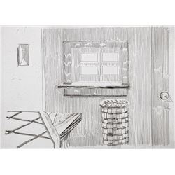 Richard Artschwager, Window, from Notes on a Room, Etching