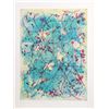Image 1 : Romola, Teal and Pink Abstract Expressionist Etching