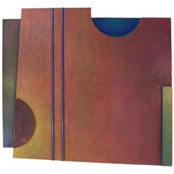 Warren Wolf, Zebuwl 2 - II, Oil and Marble Dust on Shaped Masonite