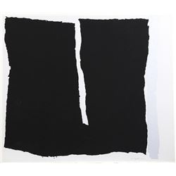 Raymond Parker, Black Abstract 16, Silkscreen