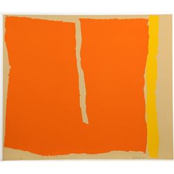 Raymond Parker, Orange Abstract 14, Silkscreen
