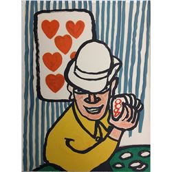 Alexander Calder, Seven of Hearts from Derriere le Miroir, Lithograph