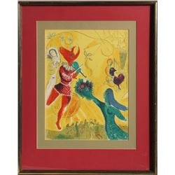Marc Chagall, La Danse and Le Cirque, Lithograph