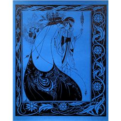 Aubrey Beardsley, The Peacock Skirt (Blue), Poster