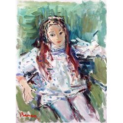 Dimitrie Berea, The Girl of Mrs. Banks, St. Regis Hotel, Oil Painting