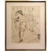 Image 1 : Emil Ganso, Nude in Bed, Charcoal and Pencil Drawing
